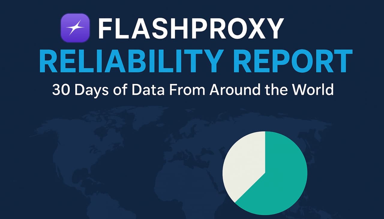 Flashproxy Reliability Report: 30 Days of Data From Around the World